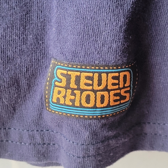 Steven Rhodes Bedtime Stories T-Shirt DON'T FALL ASLEEP Navy Blue Size LARGE - Picture 4 of 9